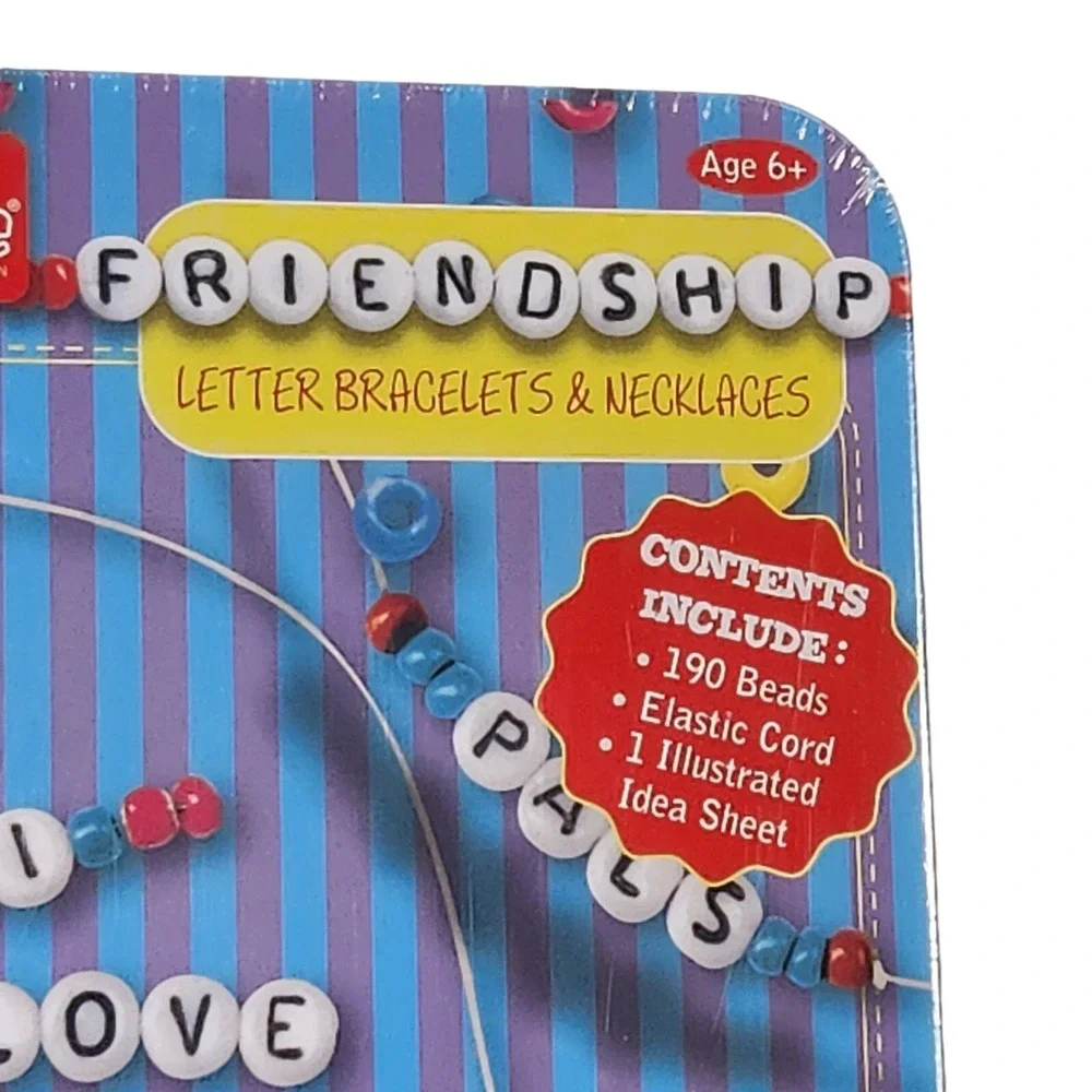 TS Shure by Bendon Friendship Letter Bracelets, Necklaces 190 Beads Elastic Cord